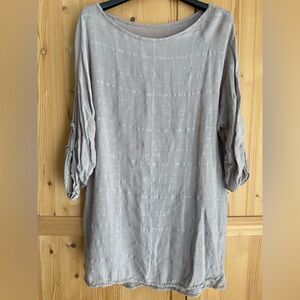 Taupe cotton blend Women’s tunic